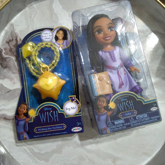 Disney Other - Disney Wish Asha Doll with Star Necklace Bundle (3 bundles Available)